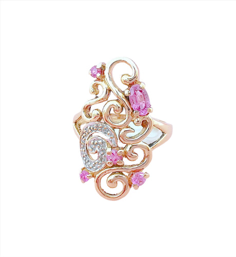 Bague Bague Tourmalines roses Diamants 58 Facettes AA 1573
