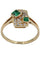 Bague BAGUE ÉMERAUDES TAILLE PRINCESSE ET DIAMANTS 58 Facettes 042781