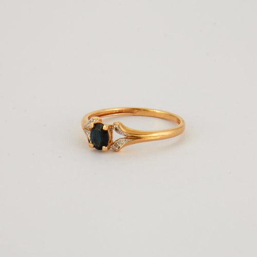 Bague 53.5 Bague Solitaire Saphir Diamants 58 Facettes EL2-45