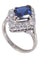 Bague BAGUE SAPHIR ET DIAMANTS ANNÉES 50' 58 Facettes 072031