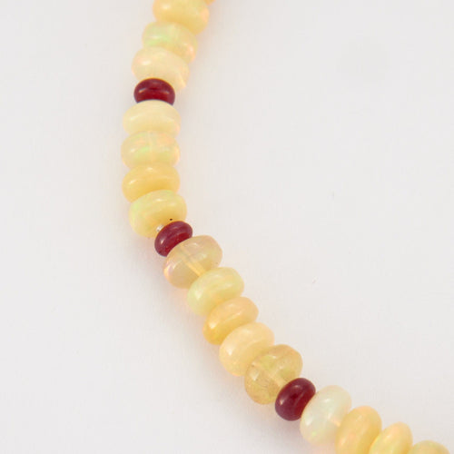 Collier Collier Opales et Rubis 58 Facettes