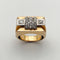 Bague Bague Tank en Or jaune & diamants 58 Facettes