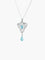 Pendentif Pendentif sur chaîne Art Déco Aigues-marines 58 Facettes