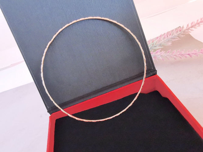 Bracelet Bracelet Jonc ciselé Or Rose 58 Facettes AA 1489