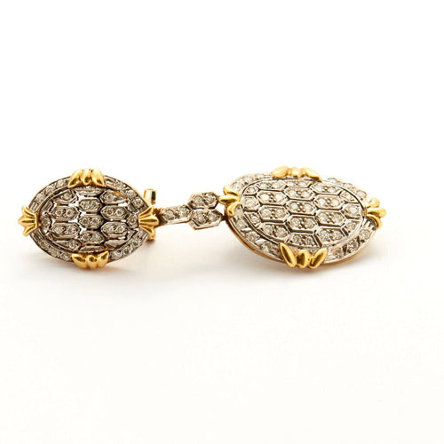 Boucles d'oreilles Pendants d'oreilles Ovales pavage Diamants 58 Facettes