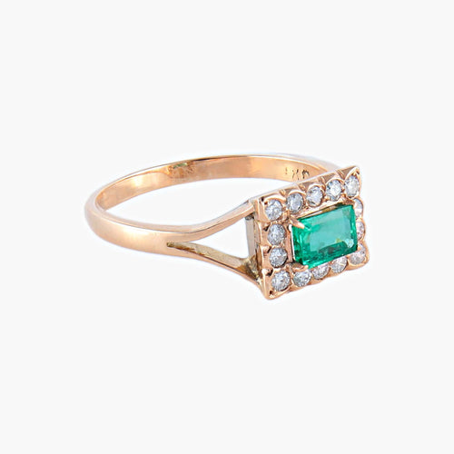 Bague 54 Bague Emeraude Diamants 58 Facettes