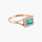 Bague 54 Bague Emeraude Diamants 58 Facettes