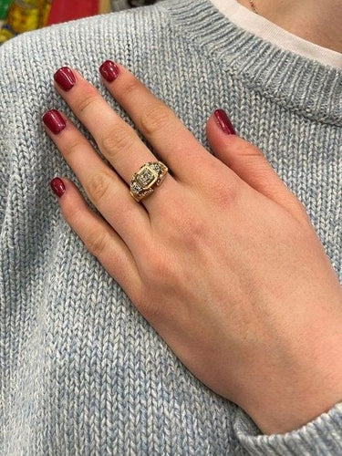 Bague 54 BAGUE DIAMANT ANNÉES 30' 58 Facettes 049131