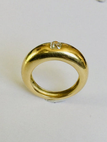 Bague 54 Bague en Or jaune & diamant 58 Facettes