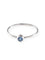 50 Bague Solitaire Saphir Bleu et Or Blanc 58 Facettes