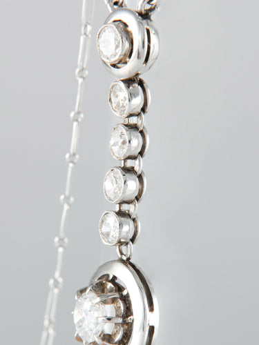 Collier Pendentif Diamants en chute 58 Facettes