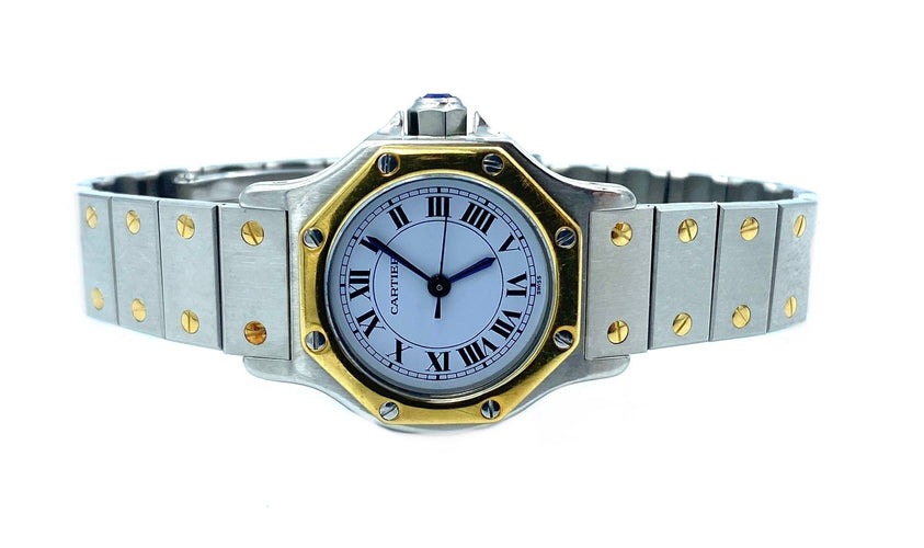 Montre CARTIER. Montre Santos dame automatique 58 Facettes