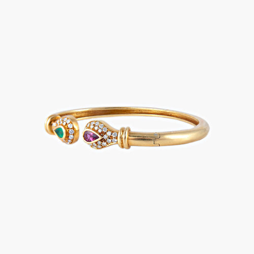 Bracelet Bracelet Jonc pierres de couleur Diamants 58 Facettes
