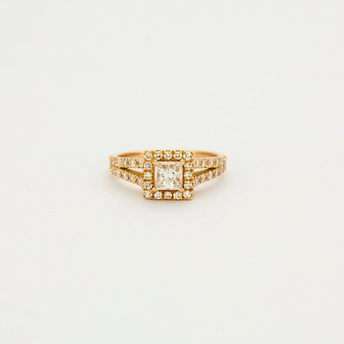Bague 53 Bague Or jaune Diamants 58 Facettes