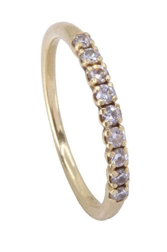 Bague DEMI-ALLIANCE DIAMANTS 58 Facettes 074431