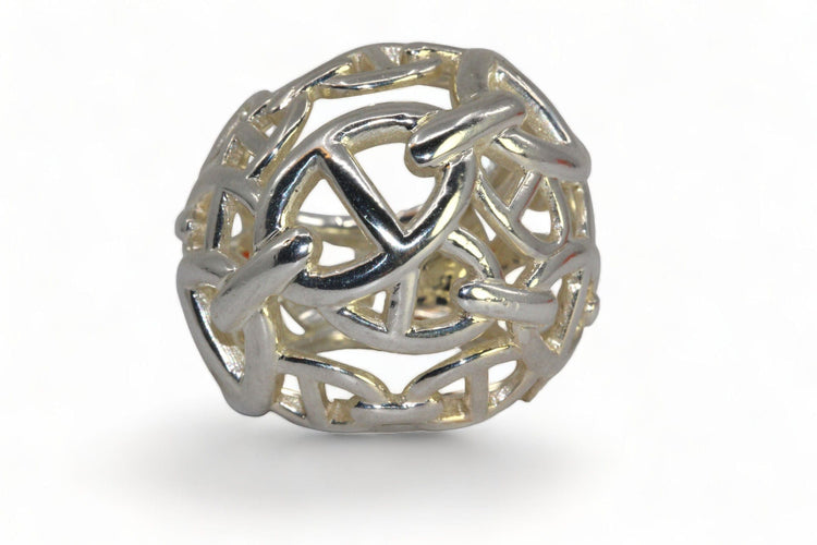 Bague 50 HERMES - Bague Chaine d'Ancre Argent 58 Facettes F17LP26