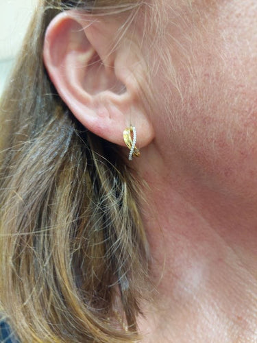 Boucles d'oreilles Boucles d'oreilles diamants entrelacées 58 Facettes 062221