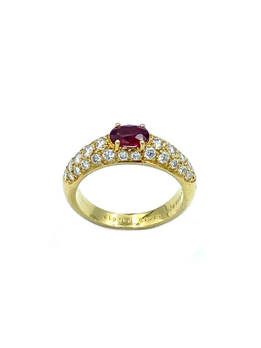 Bague BOUCHERON. Bague rubis et diamants 58 Facettes