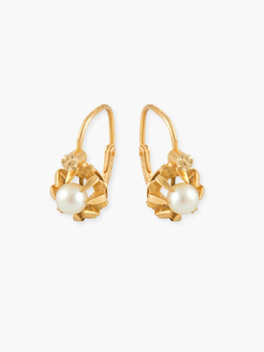 Boucles d'oreilles DORMEUSES OR & PERLES 58 Facettes 130097