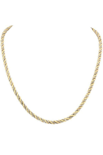 Collier COLLIER MAILLE TORSADÉE 2 ORS 58 Facettes 046131