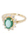 Bague 53 BAGUE POMPADOUR ÉMERAUDE ET DIAMANTS 58 Facettes 078181
