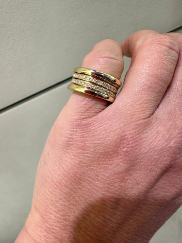 Bague 52 BULGARI - BAGUE B ZERO1 OR JAUNE DIAMANTS 58 Facettes RÉF BUL