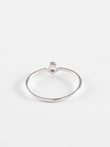 50 Bague Solitaire Saphir Blanc et Or Blanc 58 Facettes