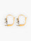 Boucles d'oreilles Dormeuses anciennes or jaune topazes blanches 58 Facettes
