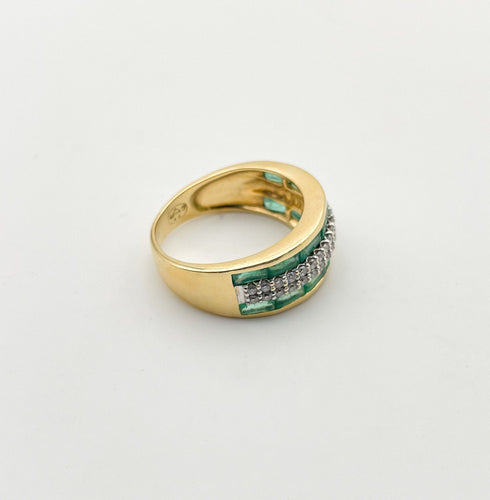 Bague Bague Bandeau Emeraude & diamants 58 Facettes