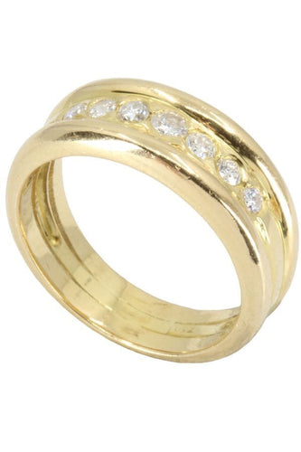 Bague 53 BAGUE MODERNE DIAMANTS 58 Facettes 050741