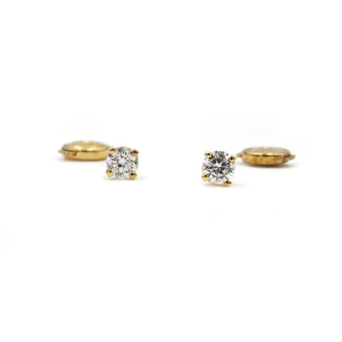 Boucles d'oreilles Puces D'oreilles Or et diamants 58 Facettes 220293R