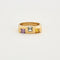 Bague 54 Bague bandeau Or jaune Améthyste Citrine Aigue-marine 58 Facettes 240041