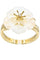 Bague BAGUE FLEUR VERRE ET DIAMANT 58 Facettes 040321