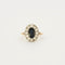 Bague 51 Bague Saphir entourage Diamants 58 Facettes 1932
