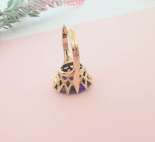 Bague Bague Grenat rhodolite violet 58 Facettes AA1609