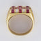 Bague 53 Chevalière rubis diamants 58 Facettes 18-252-53