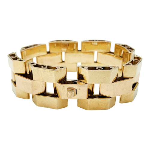 Bracelet Bracelet Tank or rose et or jaune. 58 Facettes 30648