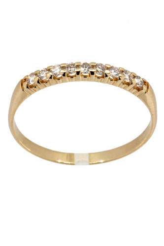 Bague Demi-alliance diamants 58 Facettes