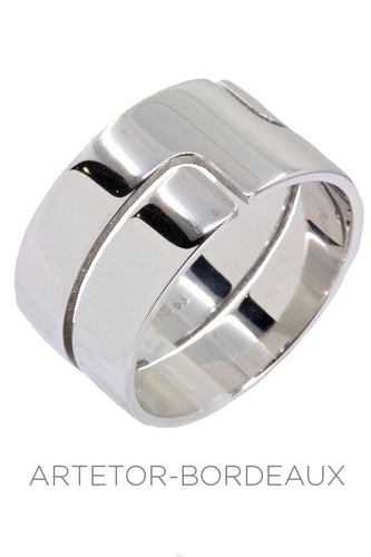 Bague 63 Bague "Seventies" Dinh Van Or Blanc 58 Facettes 31671