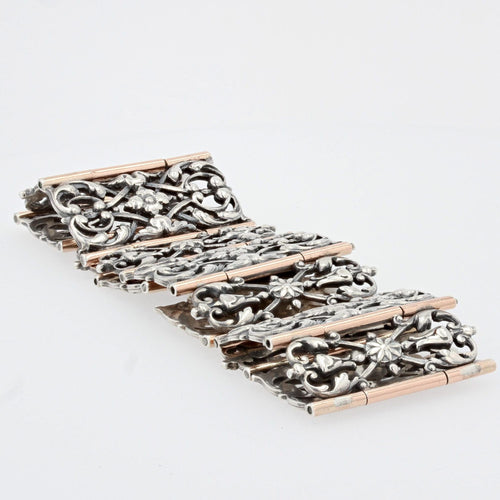 Bracelet Bracelet ancien argent et vermeil 58 Facettes 20-406