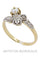 Bague 55 Vous et moi ancien perle et diamants 58 Facettes 34271