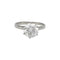Bague 53 Solitaire diamant 2,09 carats or et platine. 58 Facettes 30489