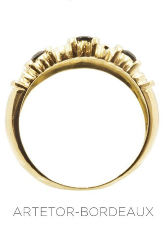 Bague 52 Bague moderne saphirs et diamants 58 Facettes 22731