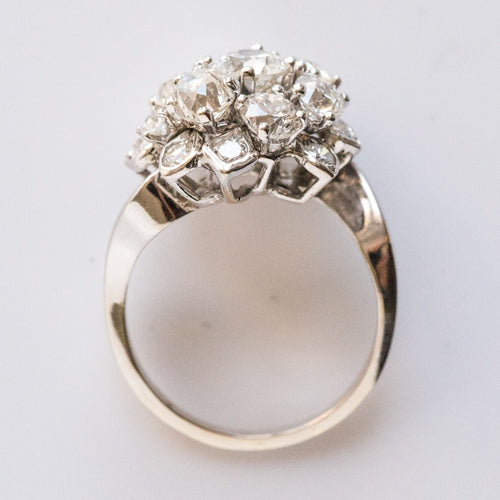 Bague 54 Bague rétro diamants bouquet 58 Facettes 20-196-51