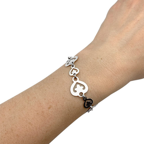 Bracelet Bracelet O.J. Perrin, "Coeur Légendes" en or blanc 58 Facettes 30356