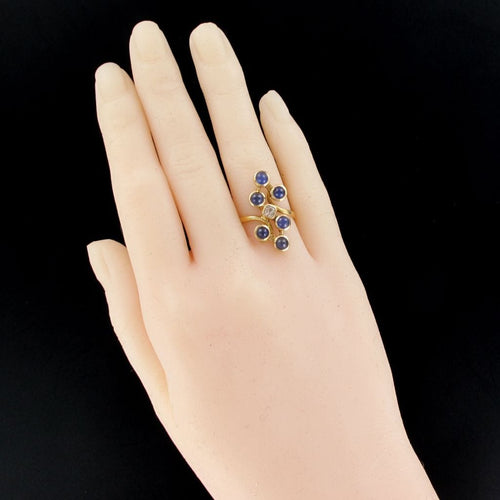 Bague 50 Bague diamant saphirs moderniste 58 Facettes 17-081B-50