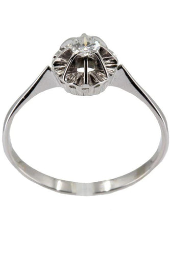 Bague 55 Solitaire ancien 58 Facettes 33241