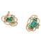 Boucles d'oreilles Boucles d'oreilles vintage, or jaune et émeraudes. 58 Facettes 29015