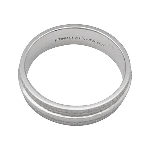Bague 65 Bague Tiffany en or blanc sertie de diamants. 58 Facettes 30069