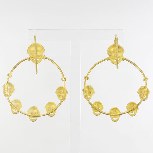 Boucles d'oreilles Boucles d'oreilles créoles masques 58 Facettes DEBO5